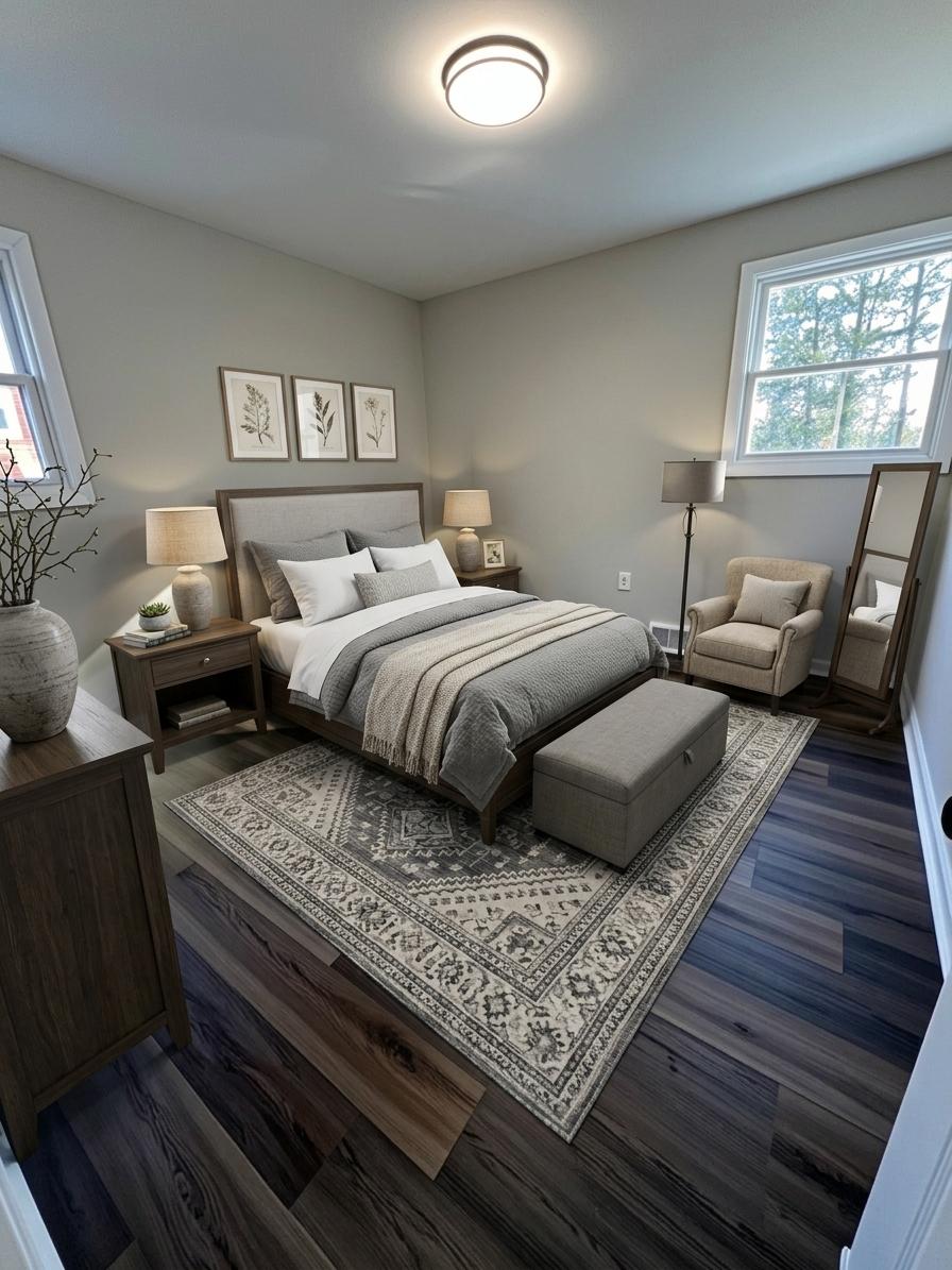 Renovated rental interior, turn-ready to HQS standards